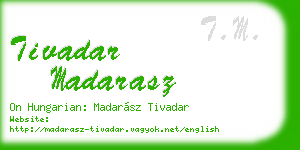 tivadar madarasz business card